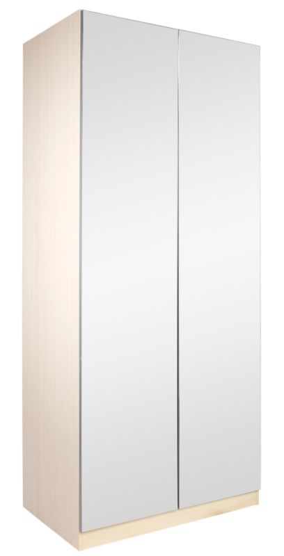 Accent Double Wardrobe Maple Style With Mirror Door