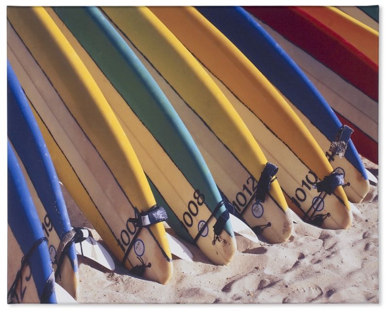 Colours by BandQ Surfboard Printed Canvas H 40cm x W 50cm x D 2 cm