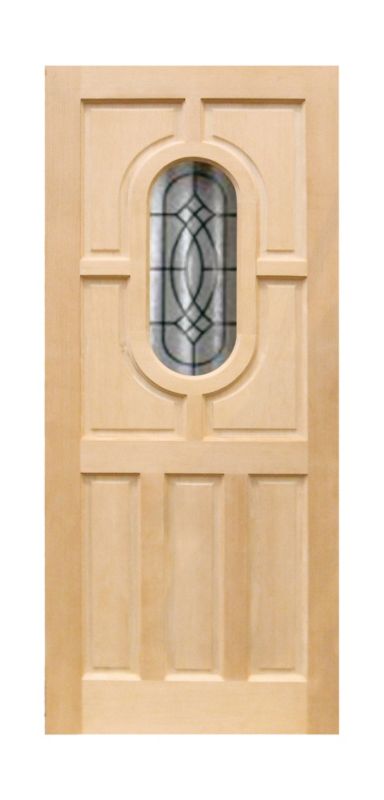 Chindwell BandQ Acacia Exterior Mortise Tenon Double Glazed Fir Veneer KAC33 Unstained (H)1981 x (W)838 x (D)4