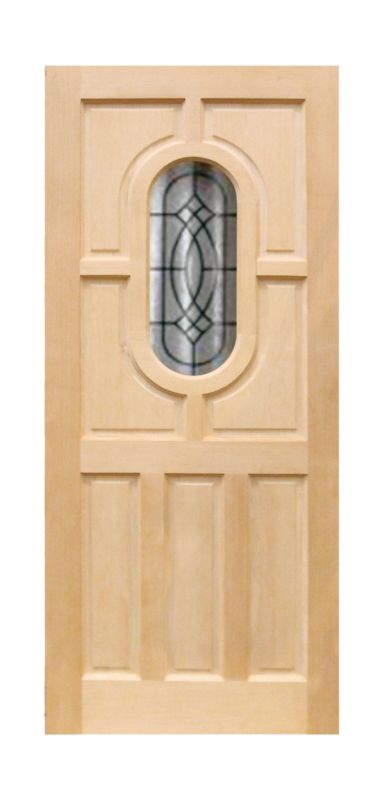 BandQ Acacia Exterior Mortise Tenon Double Glazed Fir Veneer KAC32 Unstained (H)2032 x (W)813 x (D)4