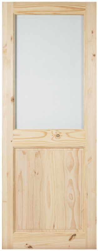 Bracknell 1 Lite Glazed Knotty Pine Exterior Door H1981 x W762 x D44mm