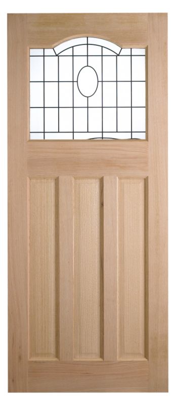 BandQ Cambridge Exterior Door Unstained (H)1981 x (W)838 x (D)44mm