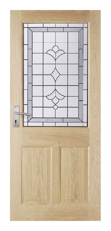 Brennan Glazed Oak Veneer External Door 2032 x 813mm