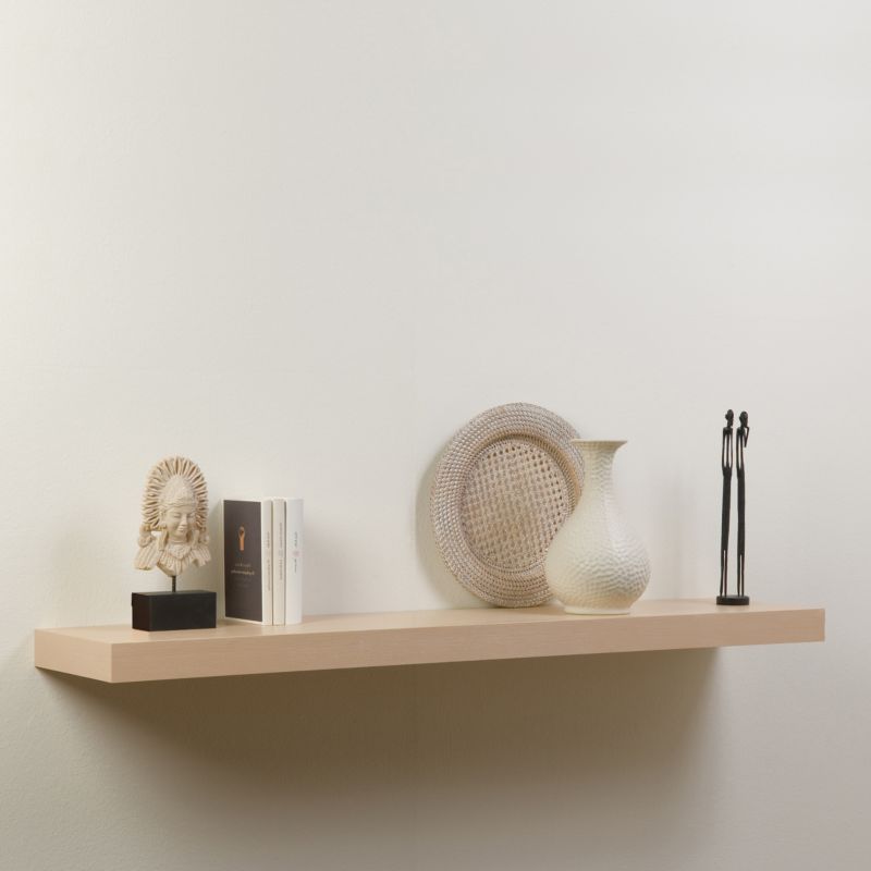 B&Q Floating Shelf Kit Maple Effect (L)120cm