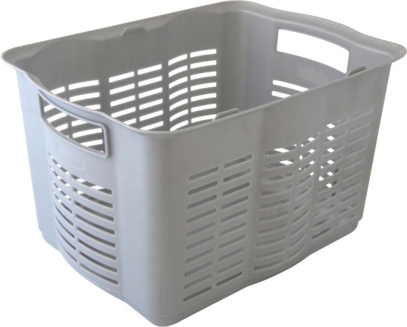 B&Q Core Basket (Includes Lid) Silver Effect Extra Large