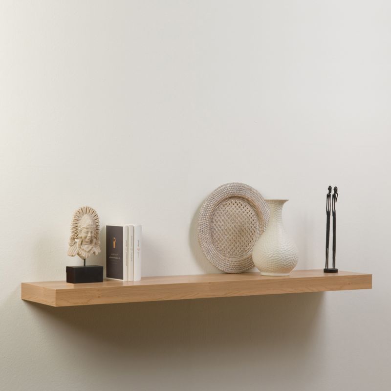 BandQ Floating Shelf Kit Oak Effect L60cm