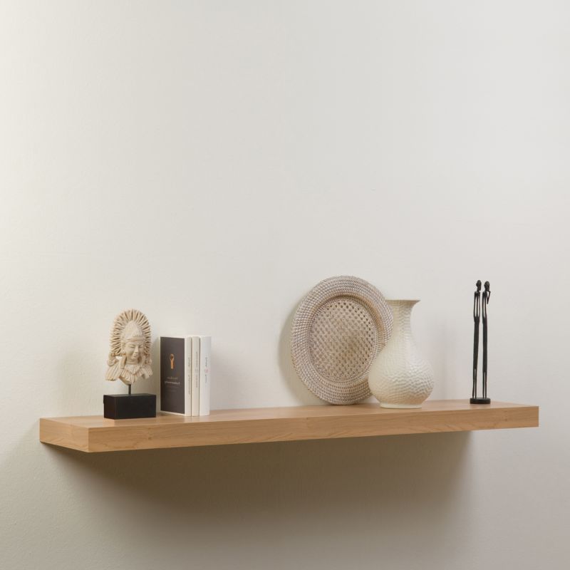 BandQ Floating Shelf Kit Oak Effect L80cm