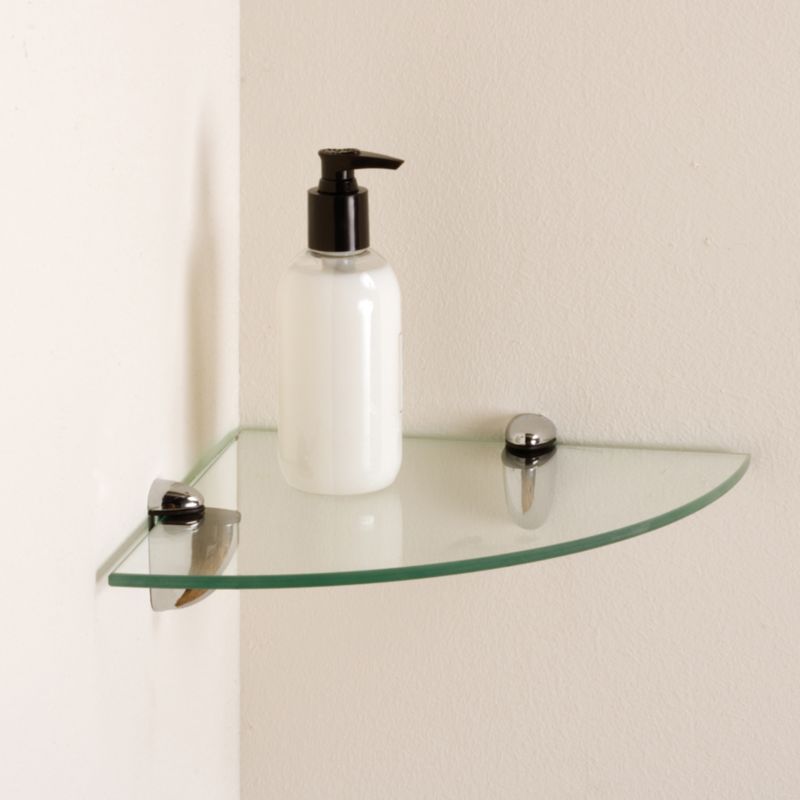 B&Q Iowa Glass Shelf Kit Clear