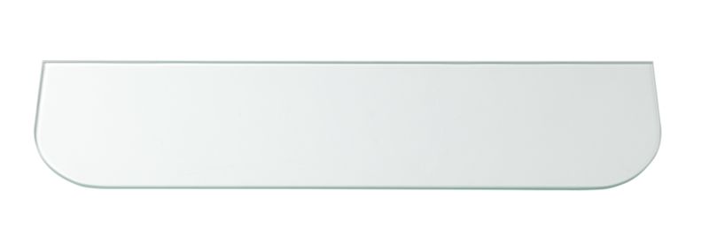 B&Q Rounded Glass Shelf Clear