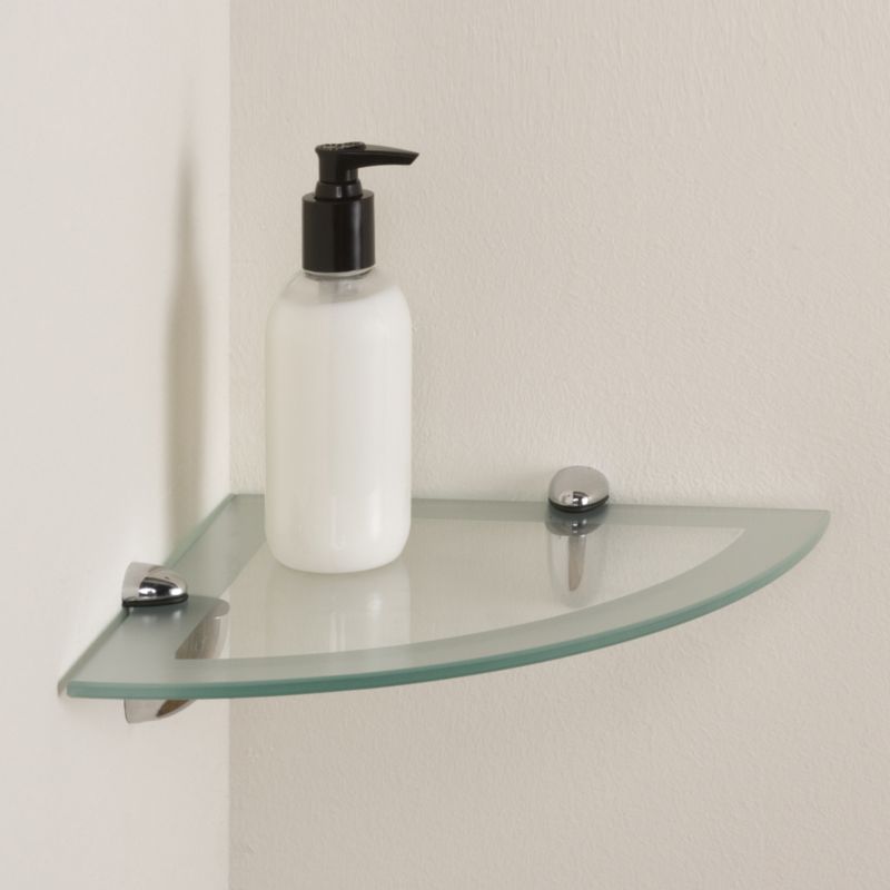 B&Q Iowa Glass Shelf Kit White Border