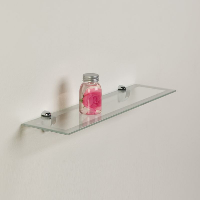 B&Q Nevada Glass Shelf Kit White Border