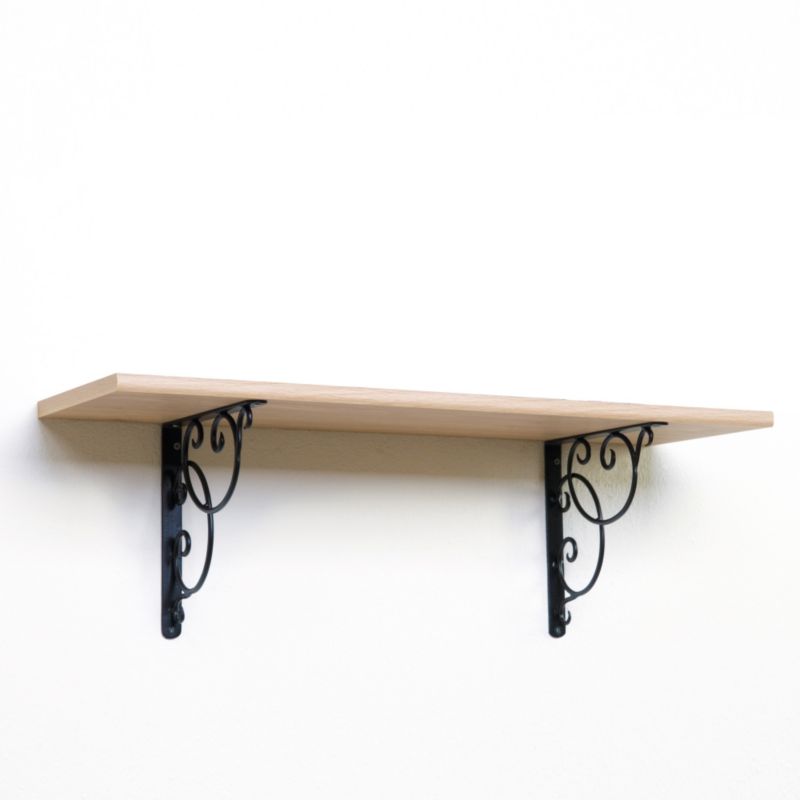 BandQ Black Classic Curly Shelf Bracket 807317