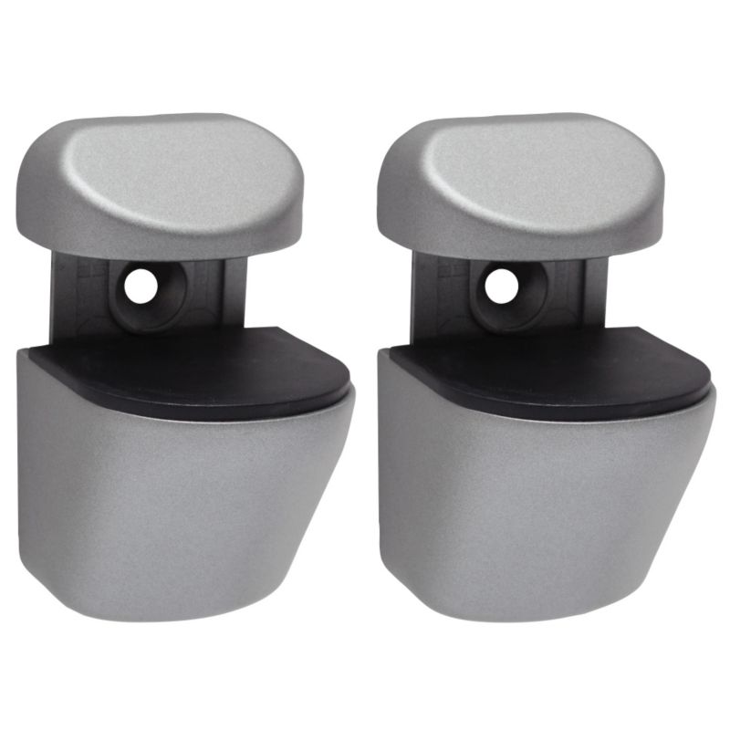 BandQ Shelf Clip Matt Silver Effect