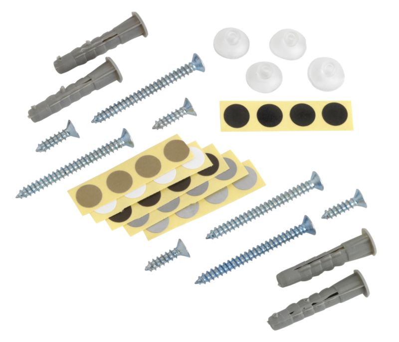 BandQ Shelf Fixing Kit Silver Effect