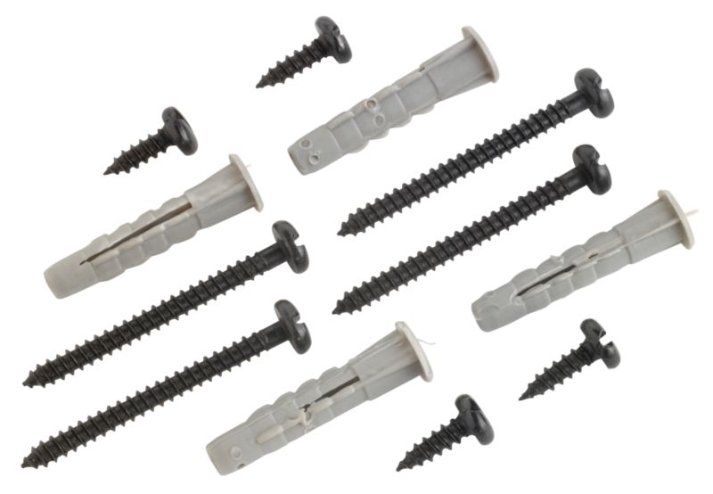 BandQ Shelf Fixing Kit Black