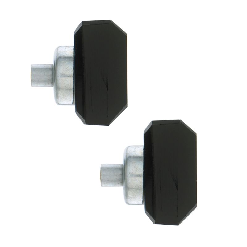 Colours by B&Q Glass Cube Finials Black 19 mm