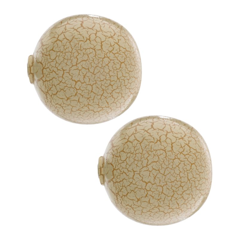 Colours by BampQ Crackle Ball Finials Cream 28 mm