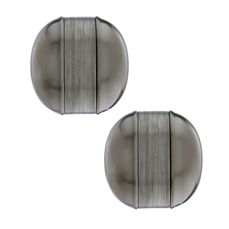 Colours Burnished Silver Effect Metal Plant Curtain Pole