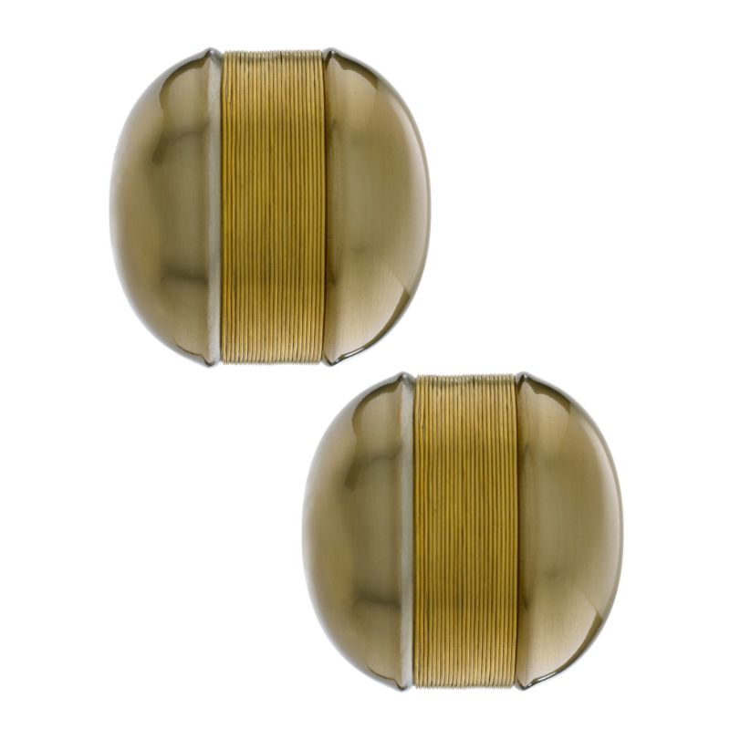 Burnished Brass Effect Metal Plant Curtain Pole