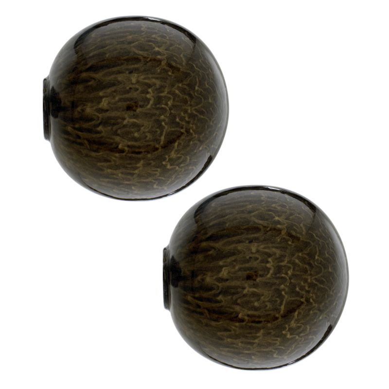 Gold Marble Effect Ball Curtain Pole Finials for