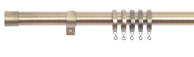 Colours Curtain Pole Brass Effect (L)1.2M X