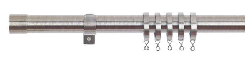 Colours by BandQ Curtain Pole Black Silver