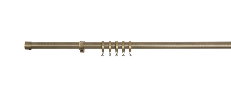 Colours Metal Curtain Pole in Burnished Brass Effect