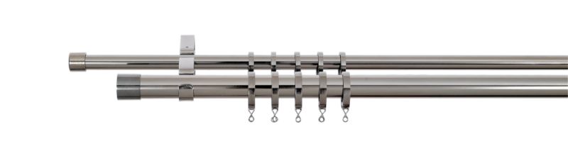 Colours by BandQ Double Layering Curtain Pole