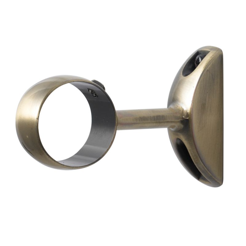 Colours by B&Q Bay End Bracket Brass Effect 28mm