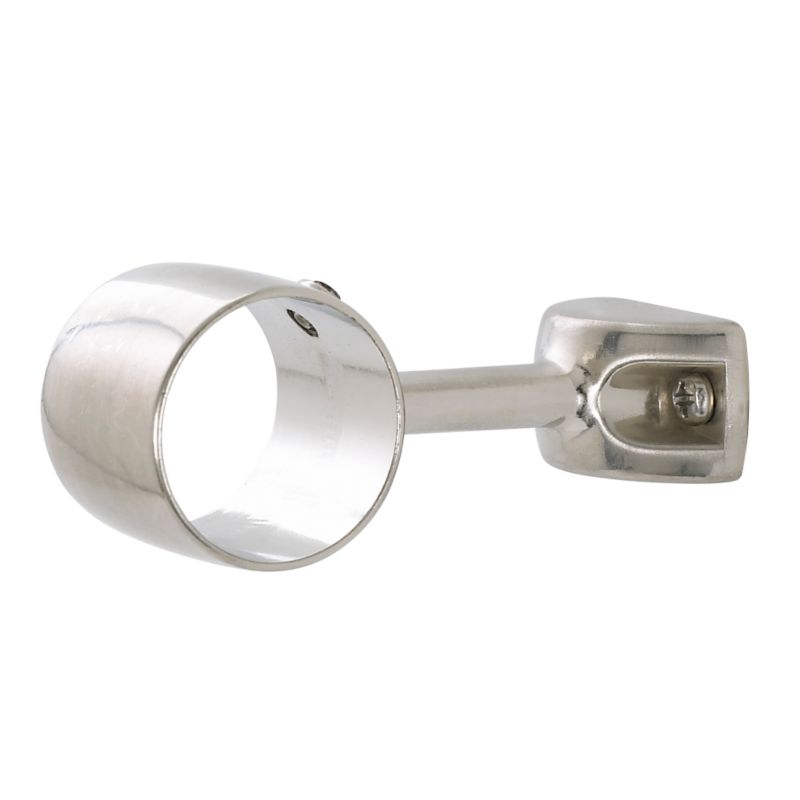 Colours by B&Q Bay Centre Bracket Satin Nickel Effect 28mm