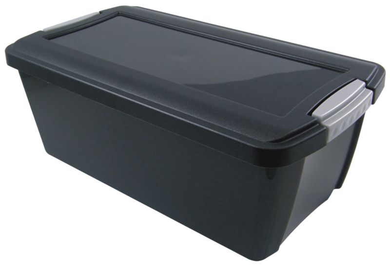 BandQ Core Media Box Includes Lid Black Large