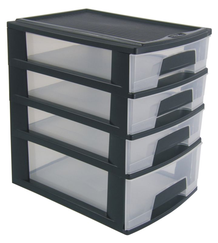 BandQ Core Mini Tower 4 Drawer (Includes Lid)