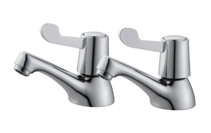Amber Bath Taps Chrome Effect