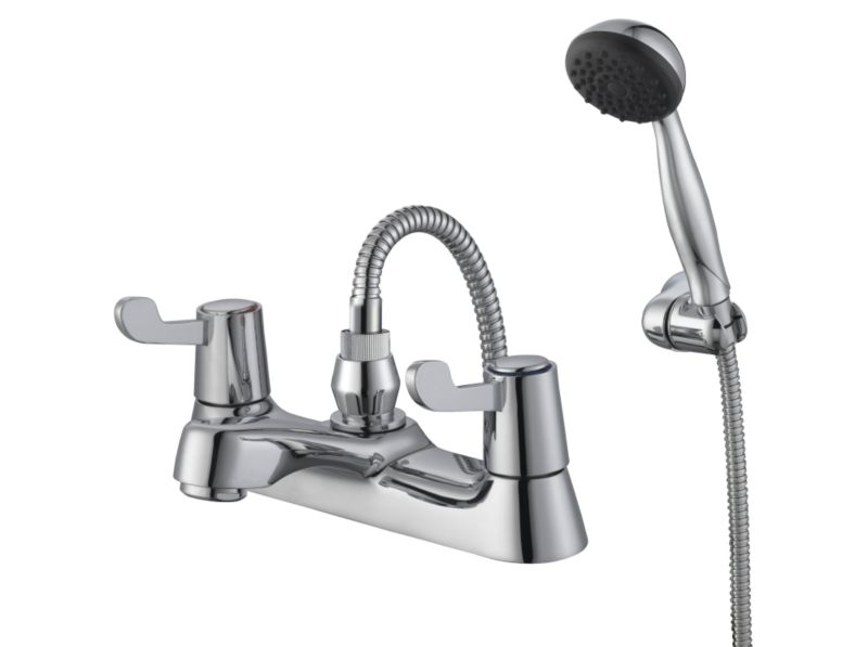 Amber Bath Shower Mixer Chrome Effect