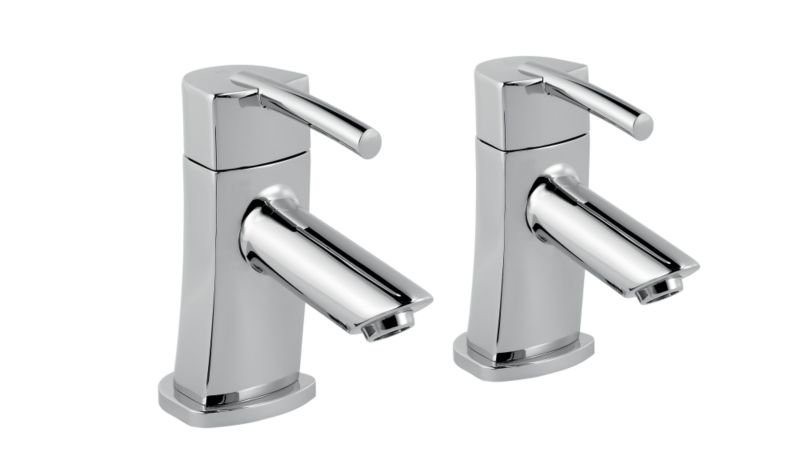 BandQ Axis Basin Taps Chrome