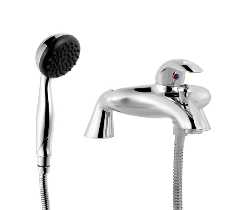 BandQ Wave Bath Shower Mixer Chrome Effect