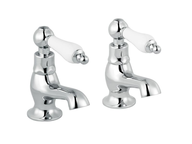 Unbranded Timeless Ceramic Basin Taps Chrome Effect