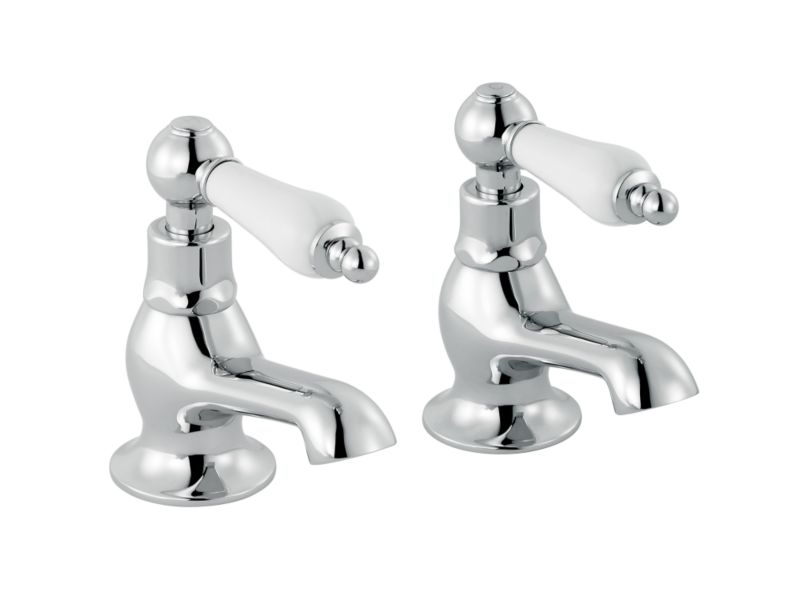 BandQ Select Timeless Ceramic Bath Taps Chrome Effect