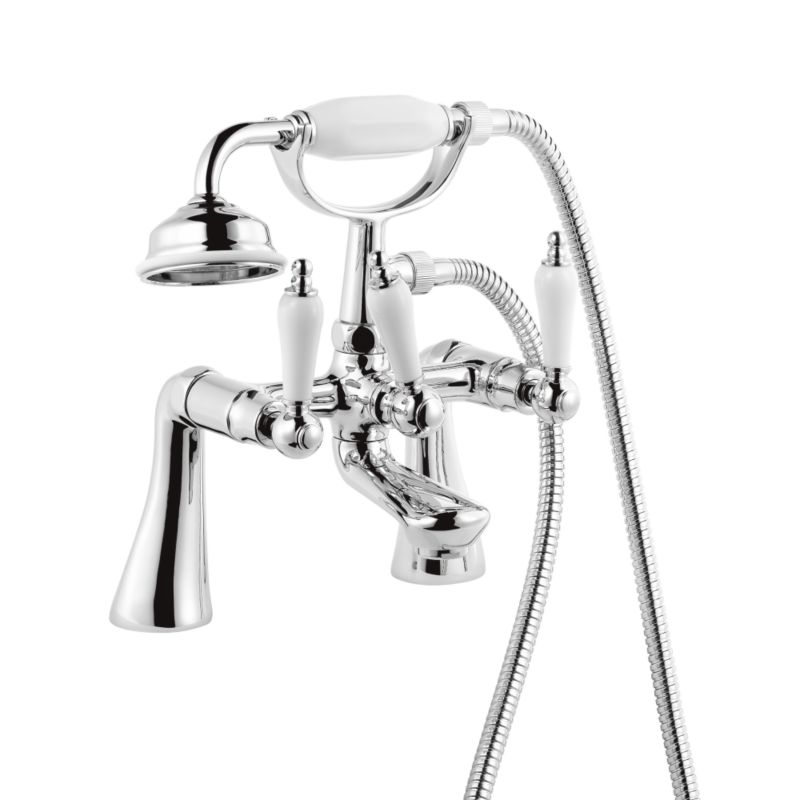 BandQ Select Timeless Ceramic Bath Shower Mixer Chrome Effect