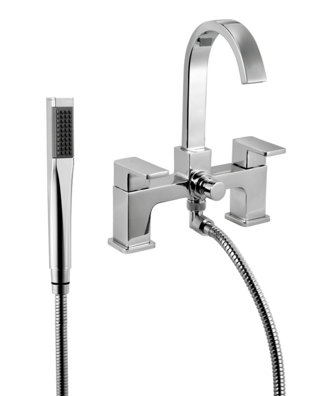 BandQ Select Linear Bath Shower Mixer Chrome Effect