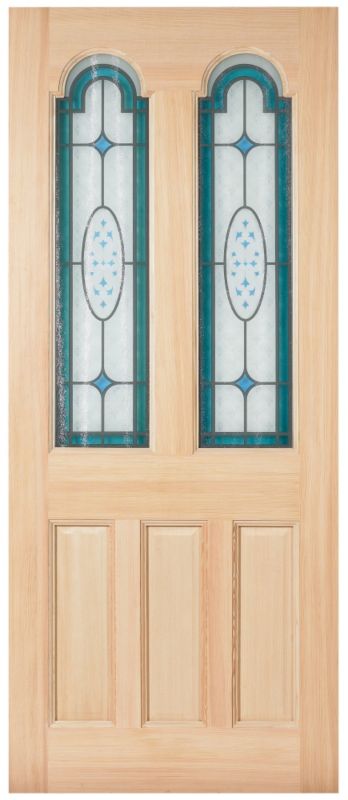 Durridge 2 Lite Glazed Douglas Fir Veneer Exterior Door H1981 x W762 x D44mm