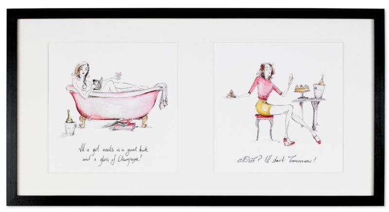 Colours by BampQ Girls Twin Pack Framed Print