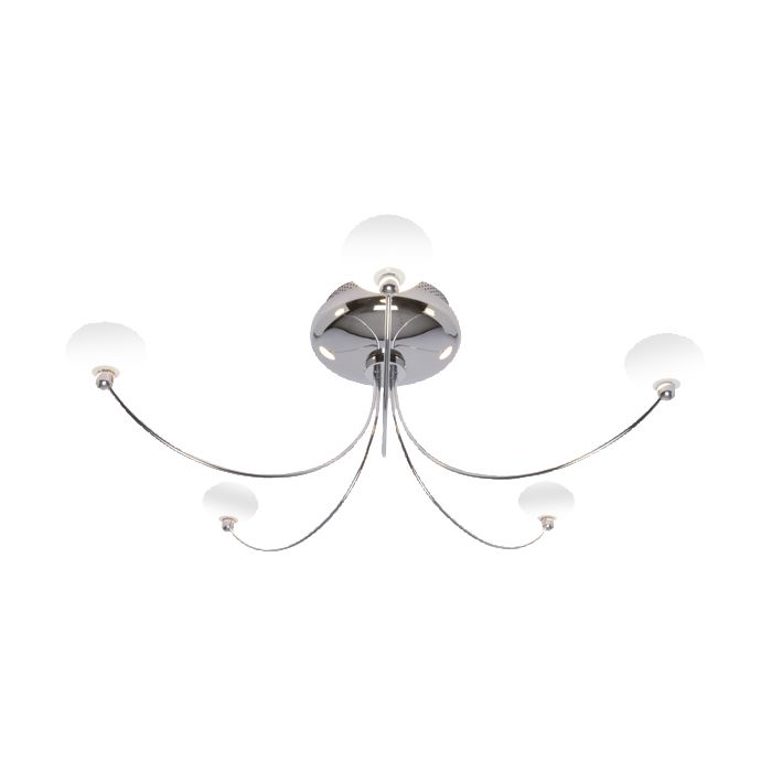 Lights By B&Q Zyron 5 Light Semi Flush Fitting with Oval Frosted Glass Shades WAS �60.78 NOW �30.39