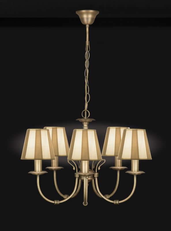 Ripley 5 Light Pendant with Rigid Pleat Shades