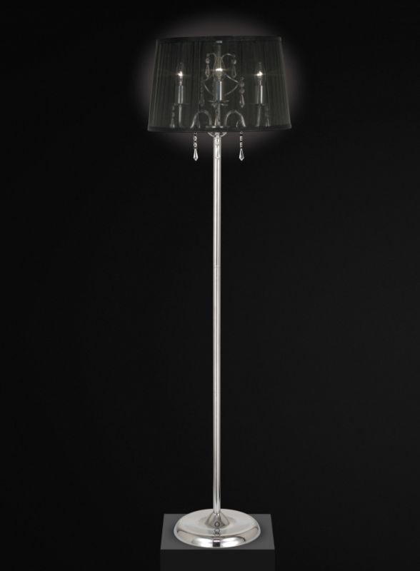 Lights By BandQ Compton 3 Light Floor Lamp With Voile Shade