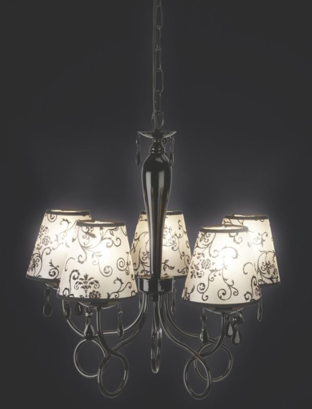 Micromark Alondra 5 Light Fitting with Damask Candle Shades WAS �79 NOW �39.50