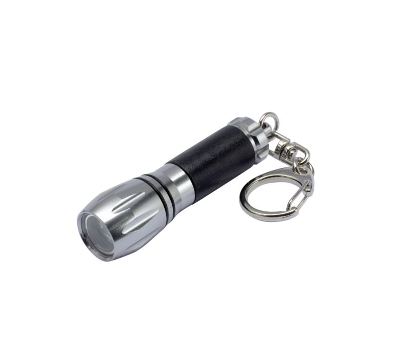 BandQ Micro LED Torch Keychain Aluminium
