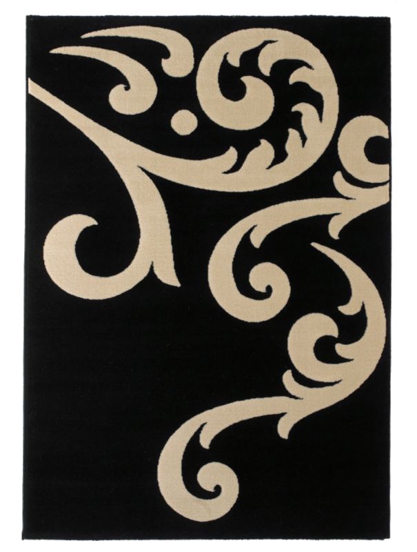 Town & Country Rug Chiswick Black/Cream (L)170cm x (W)120cm