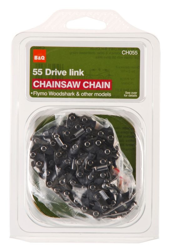 BandQ Chainsaw Chain To Fit 40cm 16 inch Electric And Petrol Chainsaws Using 55 Link Chain CH055