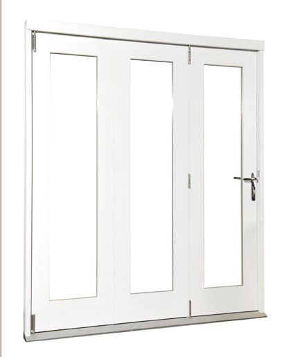 Save on this Wellington Softwood Fully Finished Reversible Sliding Folding Patio Door White BQWELL18SW Fits brickwork opening (H)2105 x (W)1805mm